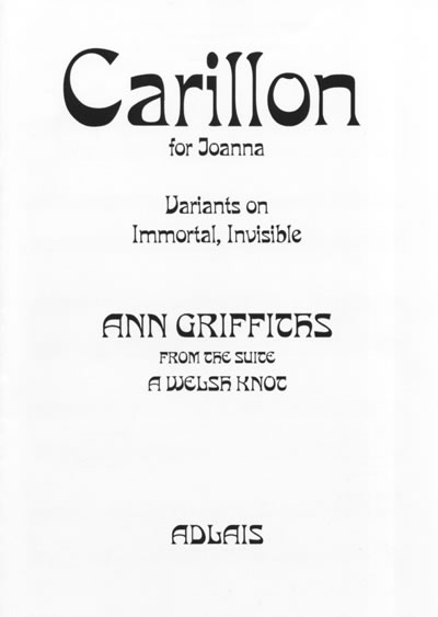 Front cover of the score