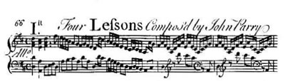 The two lines of the score