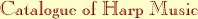Text: Catalogue of harp music